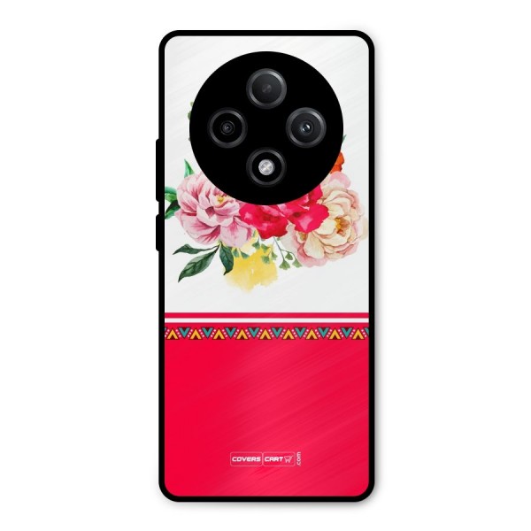 Flower Fusion Metal Back Case for Oppo F27 Pro Plus