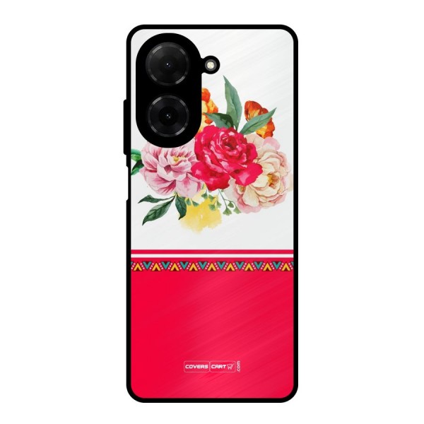Flower Fusion Metal Back Case for Poco C71