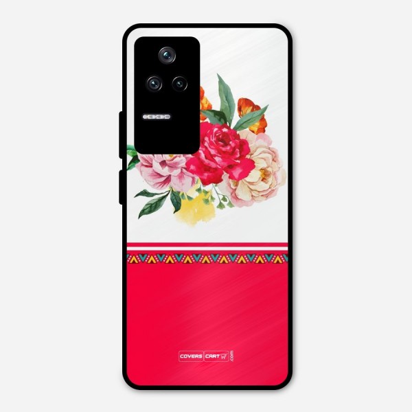 Flower Fusion Metal Back Case for Poco F4 5G