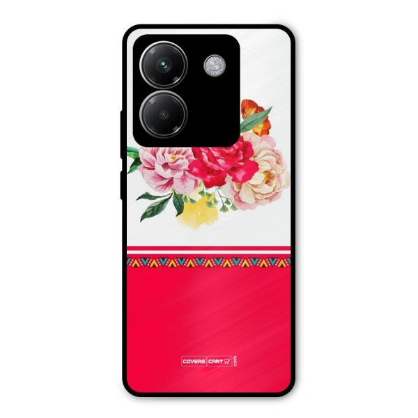 Flower Fusion Metal Back Case for Poco M7 Pro 5G