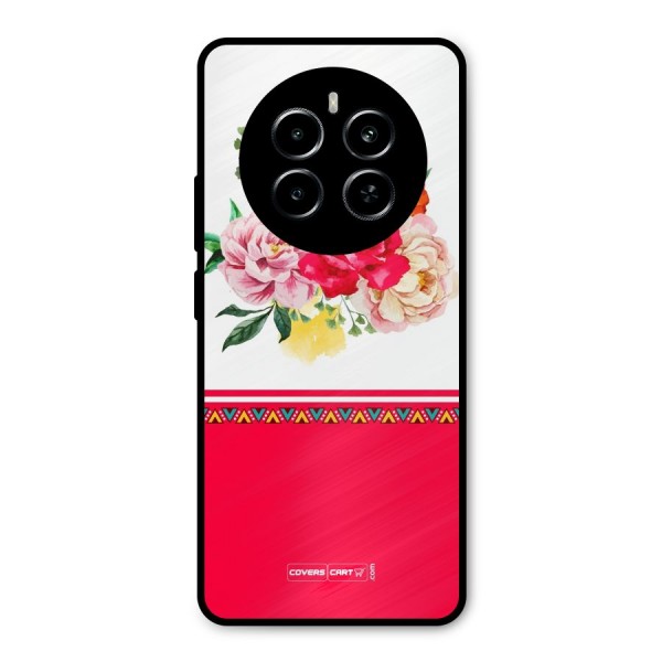 Flower Fusion Metal Back Case for Realme P1