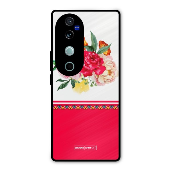 Flower Fusion Metal Back Case for Vivo V40
