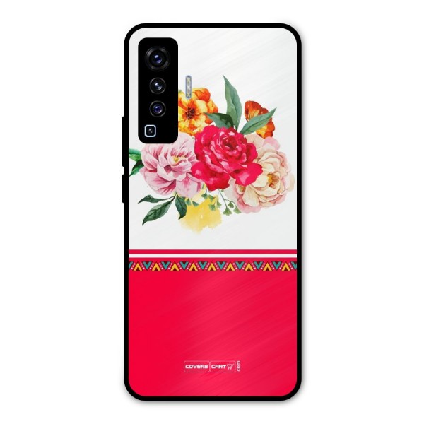 Flower Fusion Metal Back Case for Vivo X50