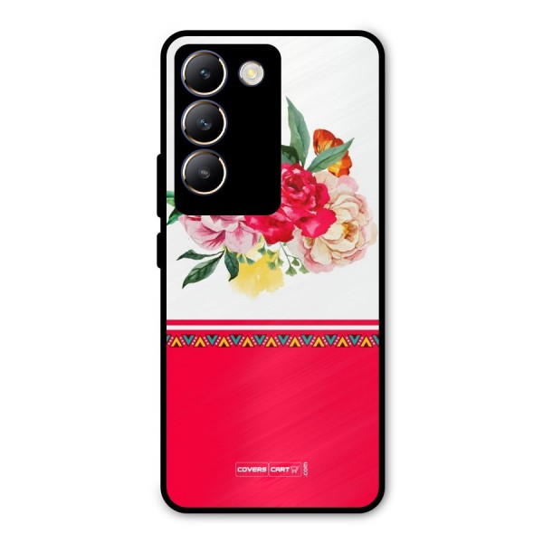 Flower Fusion Metal Back Case for Vivo Y200e