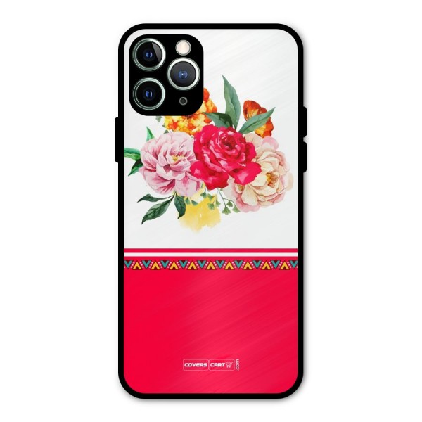Flower Fusion Metal Back Case for iPhone 11 Pro Max