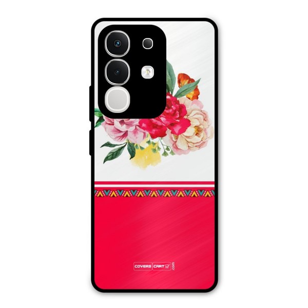 Flower Fusion Metal Back Case for iQOO Z10x