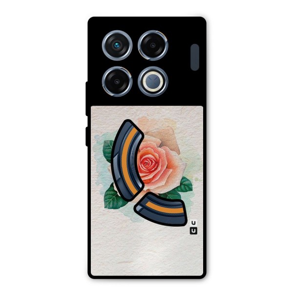 Flower Water Art Metal Back Case for Infinix GT 20 Pro