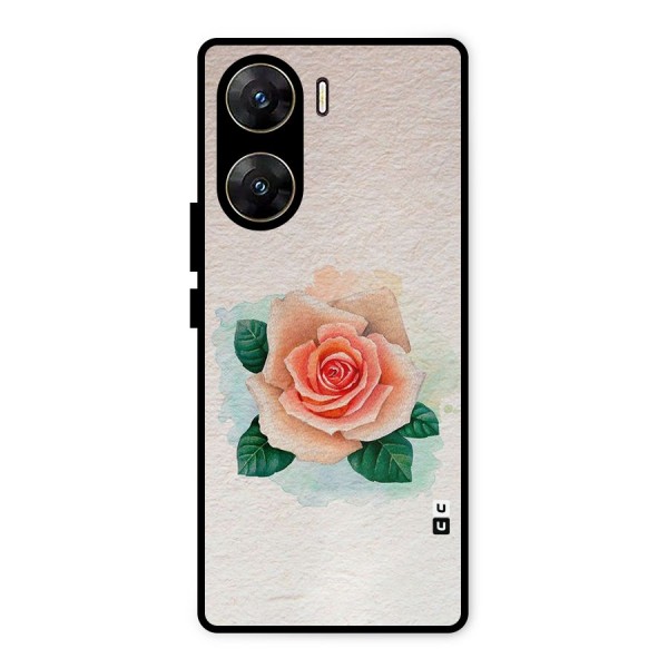 Flower Water Art Metal Back Case for Vivo V29e
