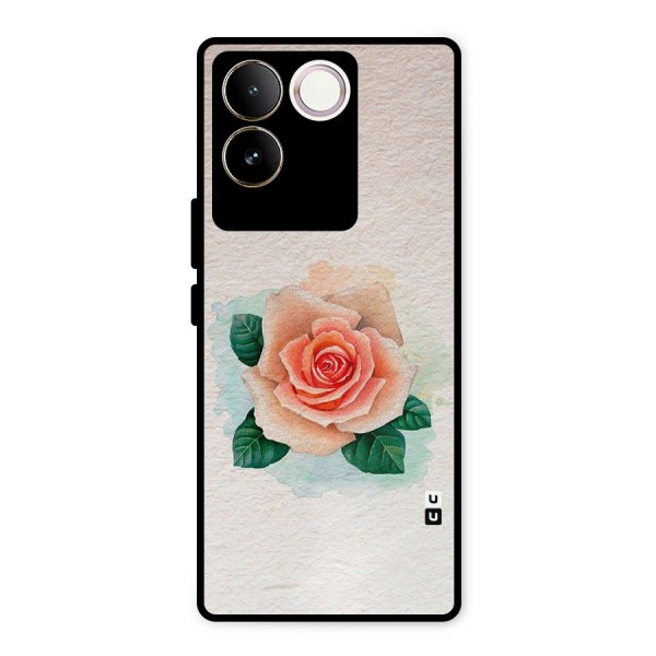 Flower Water Art Metal Back Case for iQOO Z7 Pro