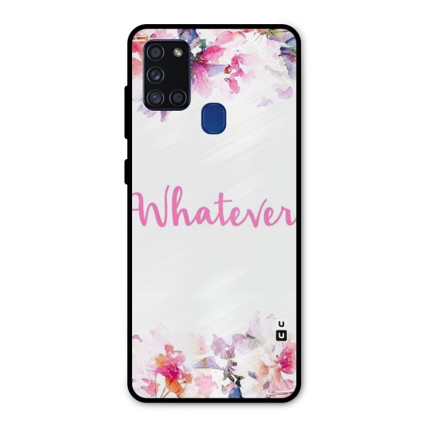 Flower Whatever Metal Back Case for Galaxy A21s