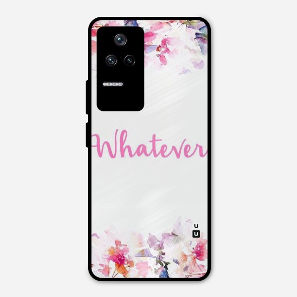 Flower Whatever Metal Back Case for Poco F4 5G