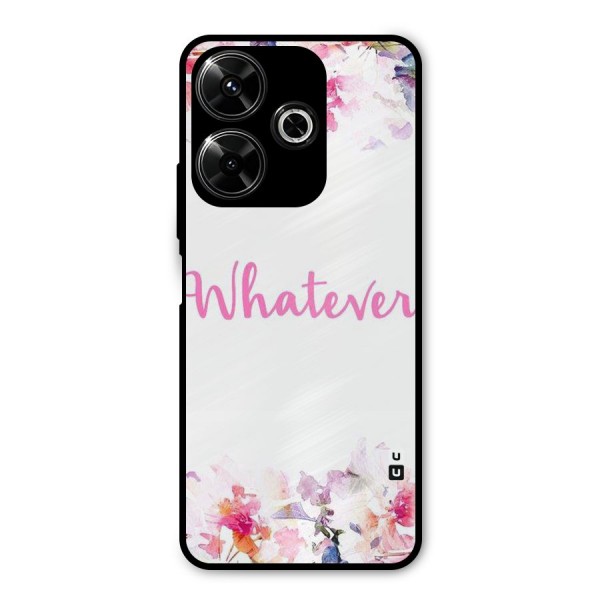 Flower Whatever Metal Back Case for Poco M6 Plus
