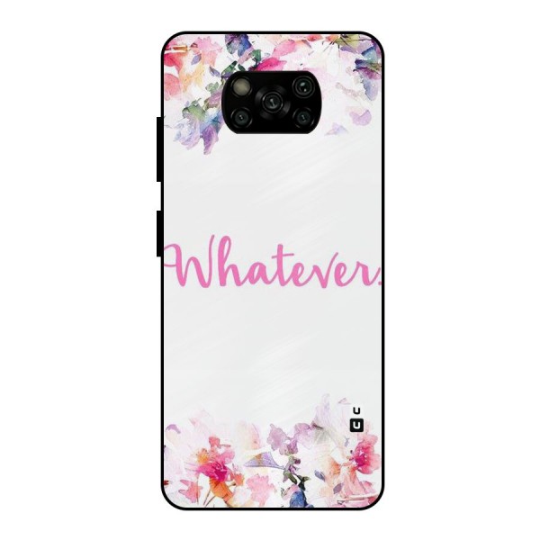Flower Whatever Metal Back Case for Poco X3