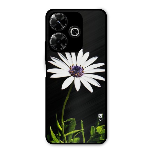 Flower White Spring Metal Back Case for Poco M6 Plus