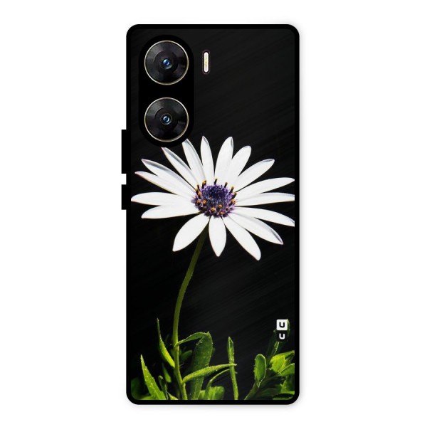 Flower White Spring Metal Back Case for Vivo V29e