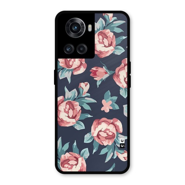 Flowers Painting Metal Back Case for OnePlus 10R
