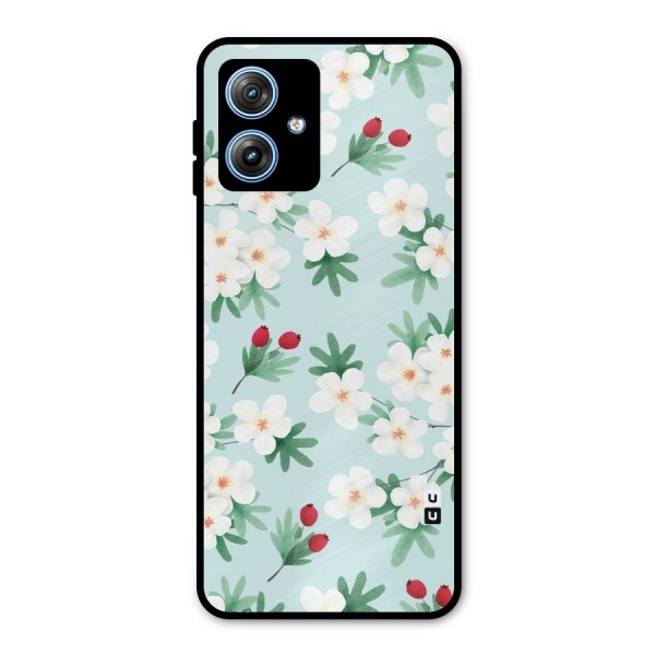 Flowers Pastel Metal Back Case for Moto G54