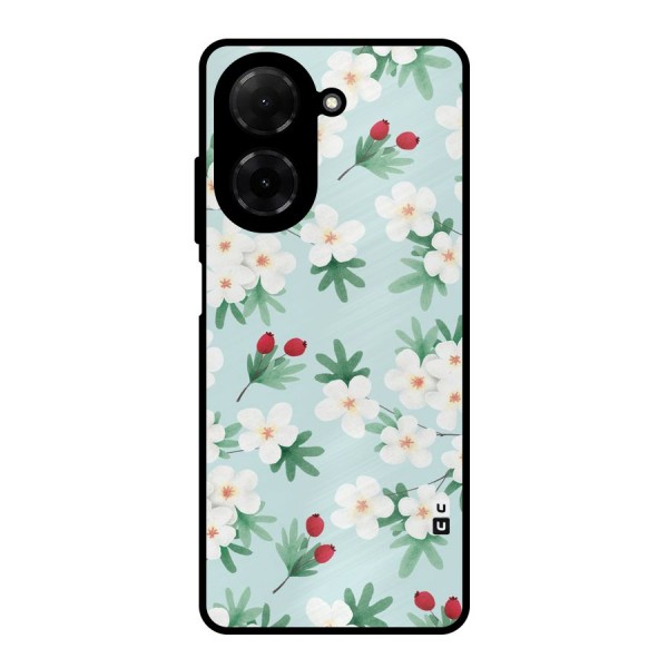 Flowers Pastel Metal Back Case for Poco C71