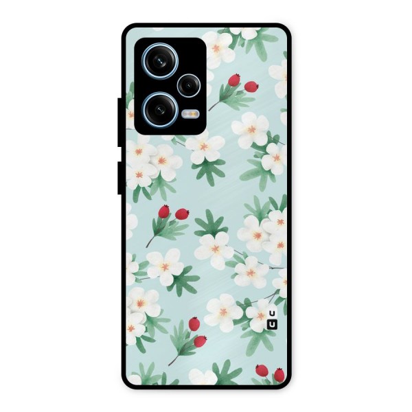 Flowers Pastel Metal Back Case for Redmi Note 12 Pro