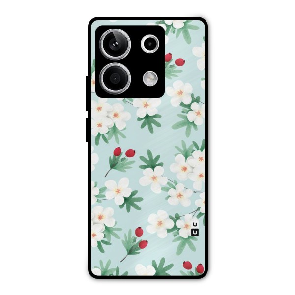 Flowers Pastel Metal Back Case for Redmi Note 13 5G