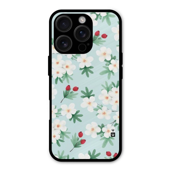 Flowers Pastel Metal Back Case for iPhone 16 Pro