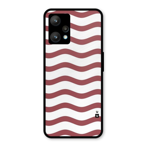 Flowing Stripes Red White Metal Back Case for Realme 9 Pro Plus 5G