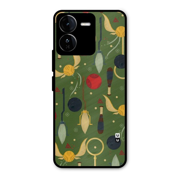 Flying Ball Pattern Metal Back Case for iQOO Z9