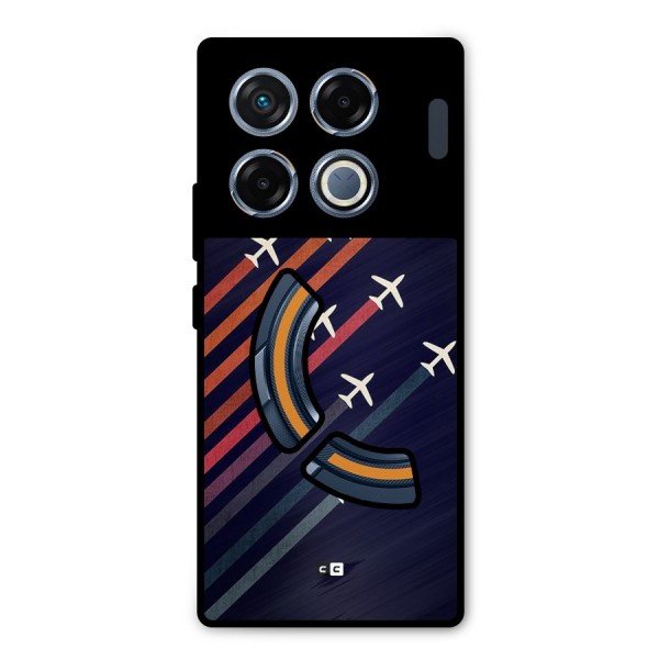 Flying Planes Metal Back Case for Infinix GT 20 Pro
