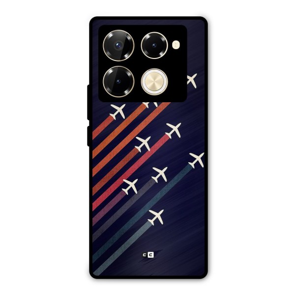 Flying Planes Metal Back Case for Infinix Note 40 Pro