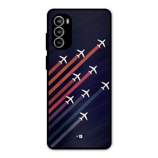 Flying Planes Metal Back Case for Moto G52