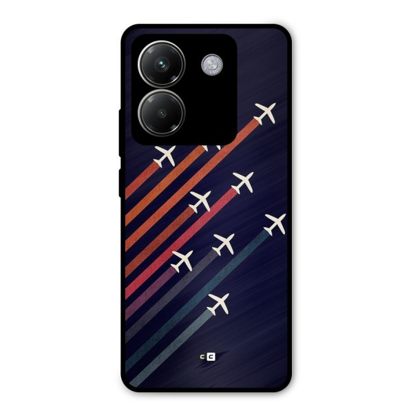 Flying Planes Metal Back Case for Poco M7 Pro 5G