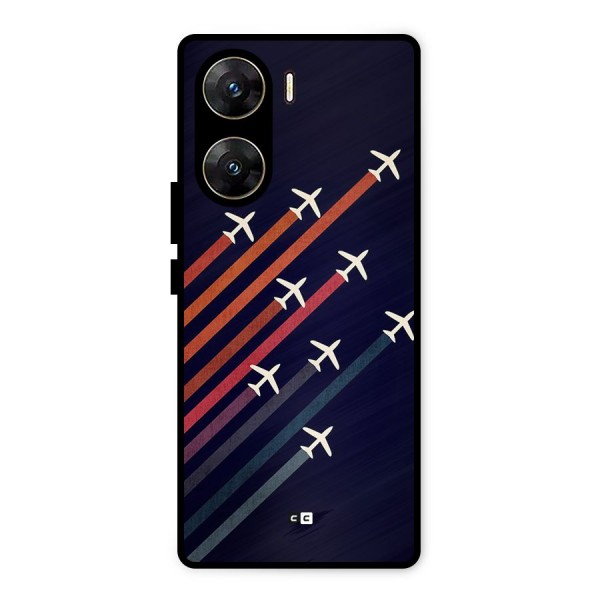 Flying Planes Metal Back Case for Vivo V29e