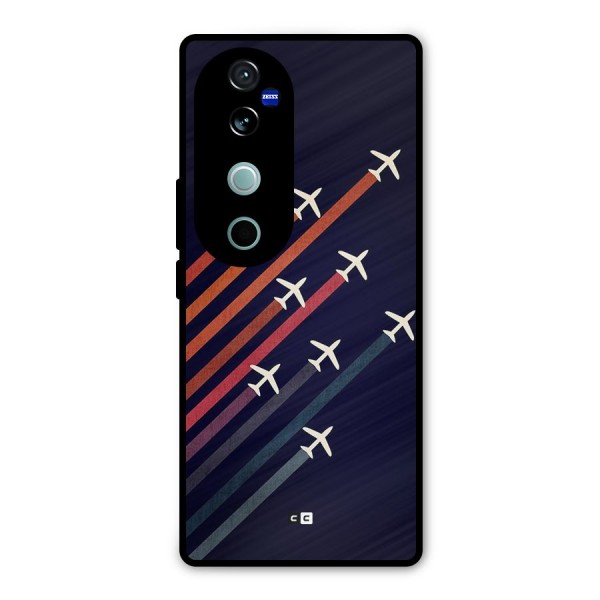 Flying Planes Metal Back Case for Vivo V40 Pro