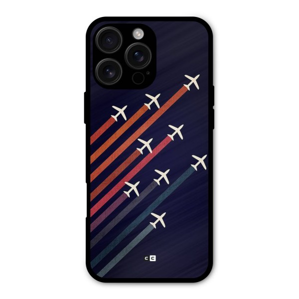 Flying Planes Metal Back Case for iPhone 16 Pro Max