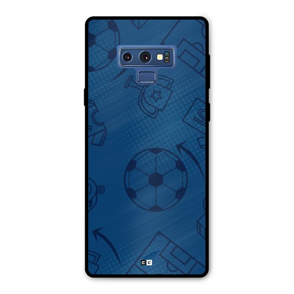 Football Texture Metal Back Case for Galaxy Note 9