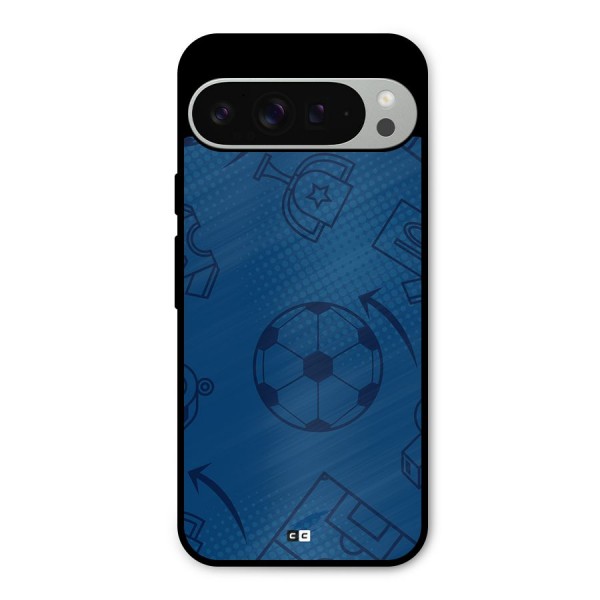 Football Texture Metal Back Case for Google Pixel 9 Pro XL