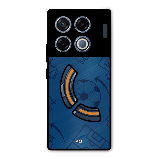 Football Texture Metal Back Case for Infinix GT 20 Pro