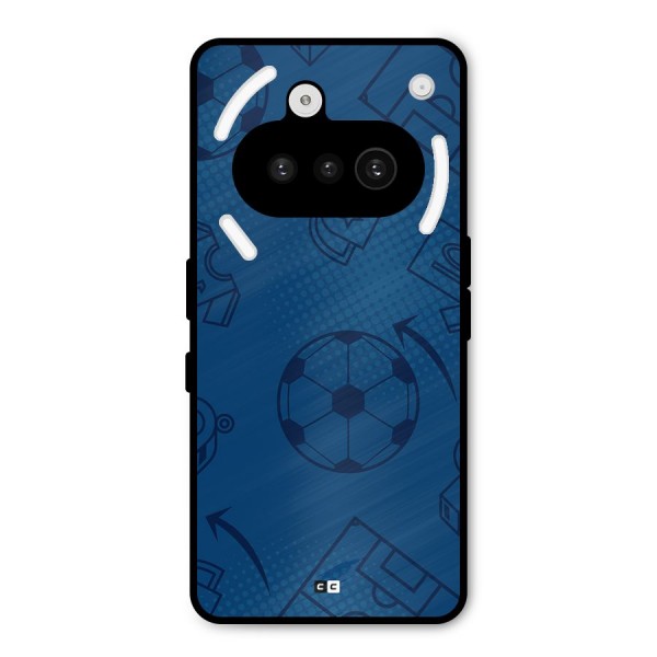 Football Texture Metal Back Case for Nothing Phone 3a