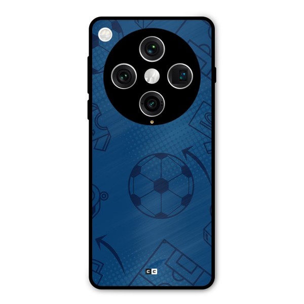 Football Texture Metal Back Case for Oppo Find X8 Pro