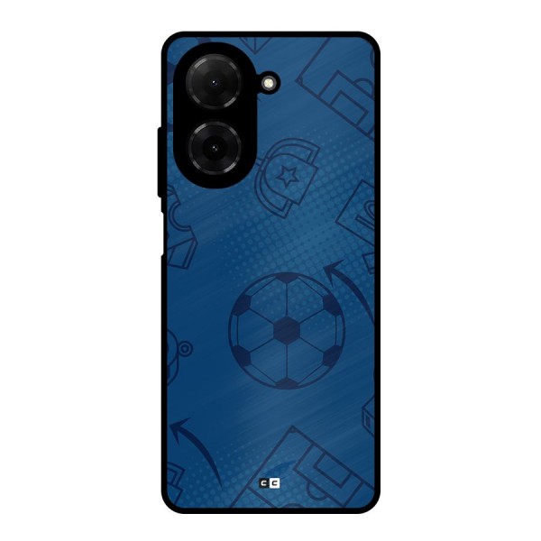 Football Texture Metal Back Case for Poco C71
