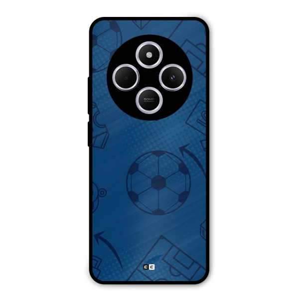 Football Texture Metal Back Case for Poco C75 5G