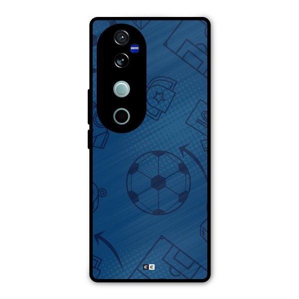 Football Texture Metal Back Case for Vivo V40