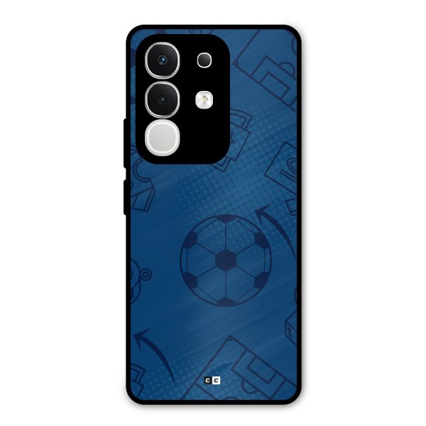 Football Texture Metal Back Case for iQOO Z10x