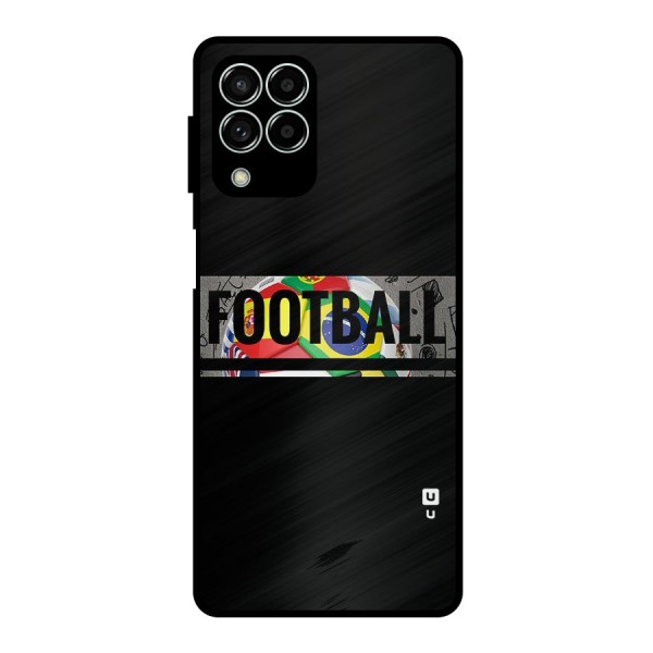 Football Typography Metal Back Case for Galaxy M33