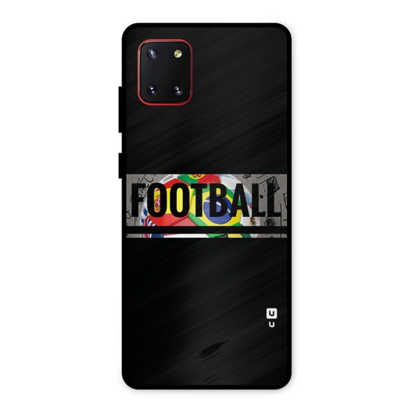Football Typography Metal Back Case for Galaxy Note 10 Lite