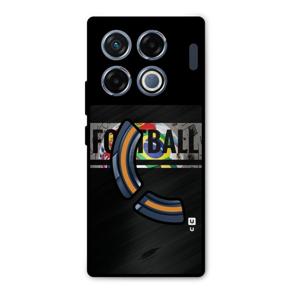 Football Typography Metal Back Case for Infinix GT 20 Pro
