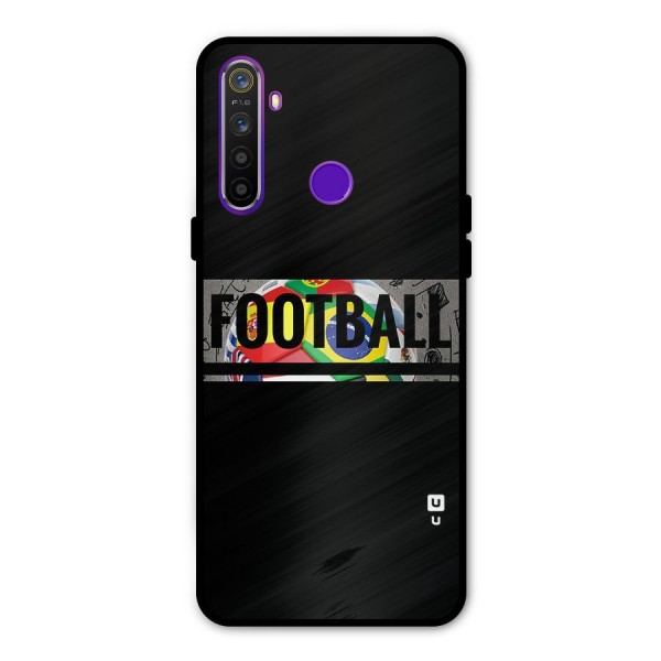 Football Typography Metal Back Case for Realme Narzo 10