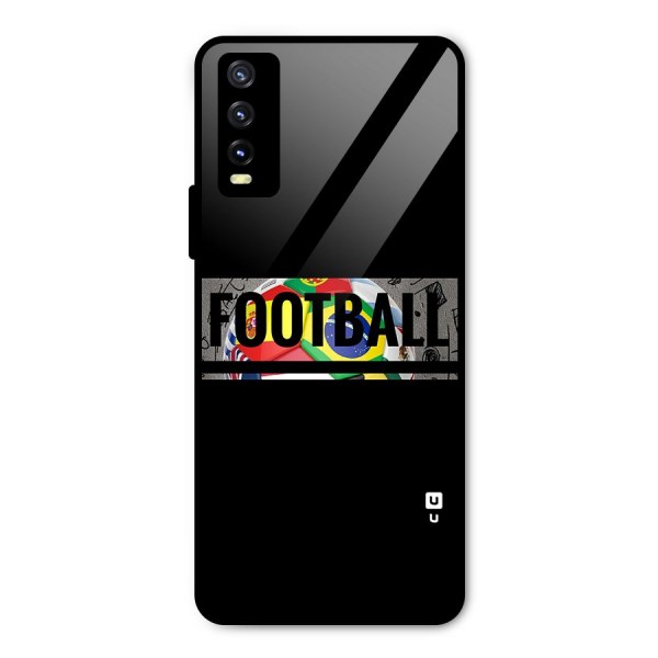 Football Typography Metal Back Case for Vivo Y20i
