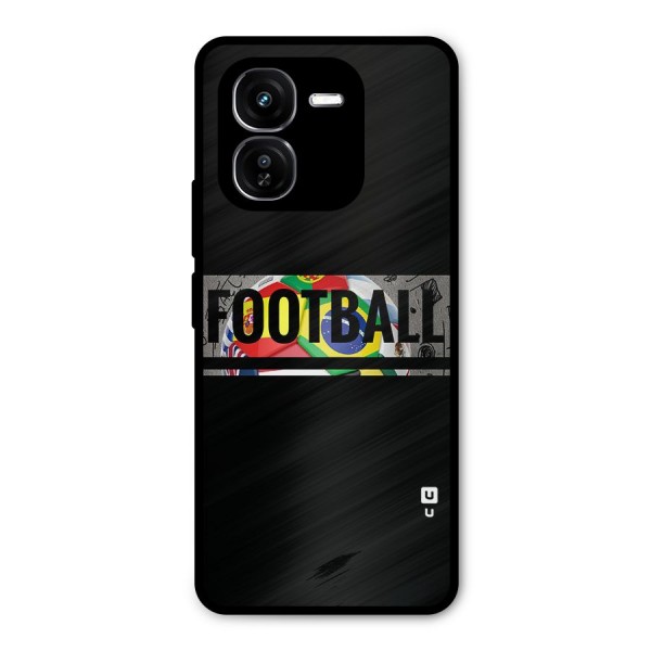 Football Typography Metal Back Case for iQOO Z9x