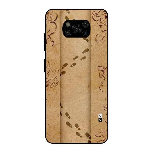 Footsteps Metal Back Case for Poco X3